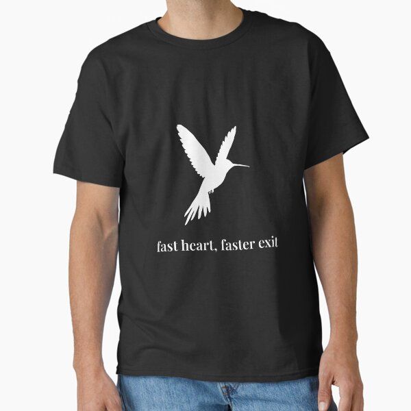 Fast Heart, Faster Exit – Minimalist Hummingbird Silhouette