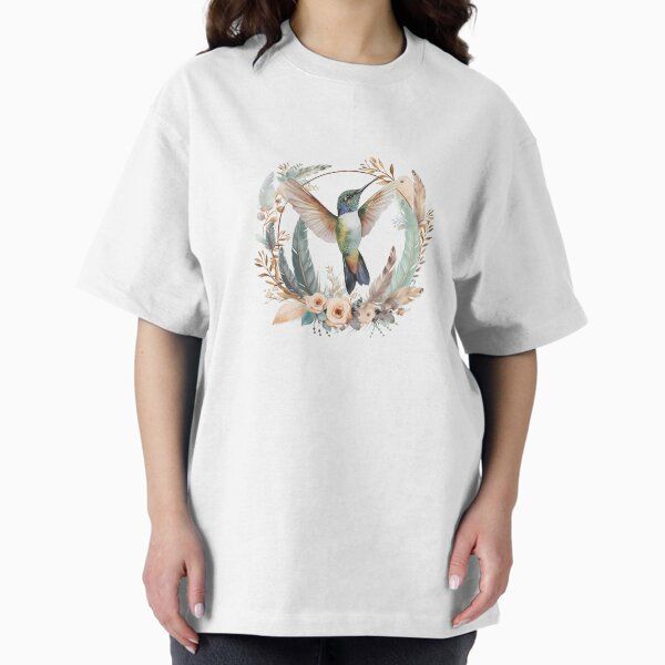 Wings Wide Hummingbird in vintage pastel colors and frame.